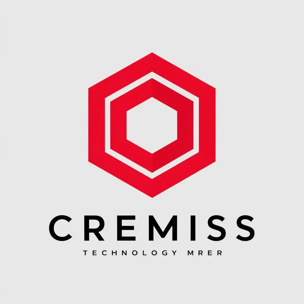 LOGO Design for Cremiss Red Pentagon Symbolizing Innovation in Technology