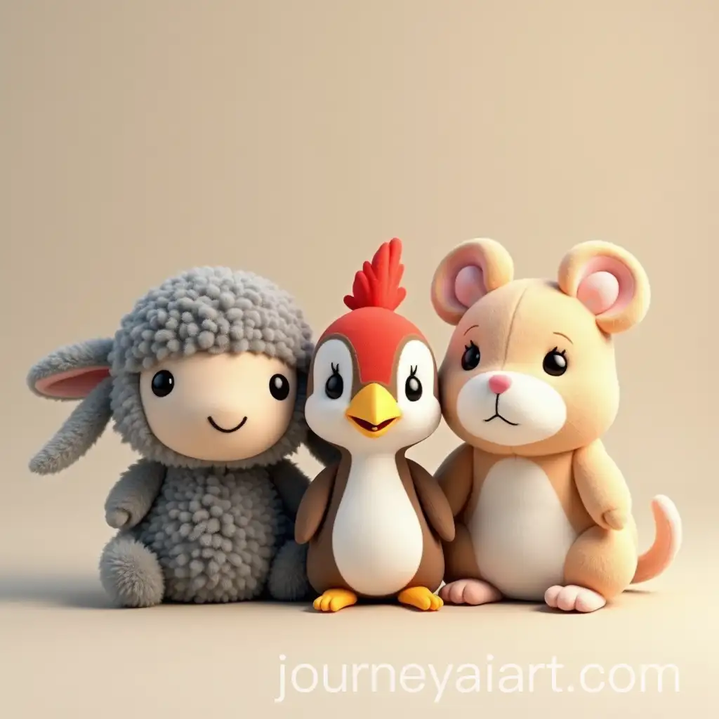 Adorable-Plush-Toys-Collection-Sheep-Woodpecker-and-Hamster