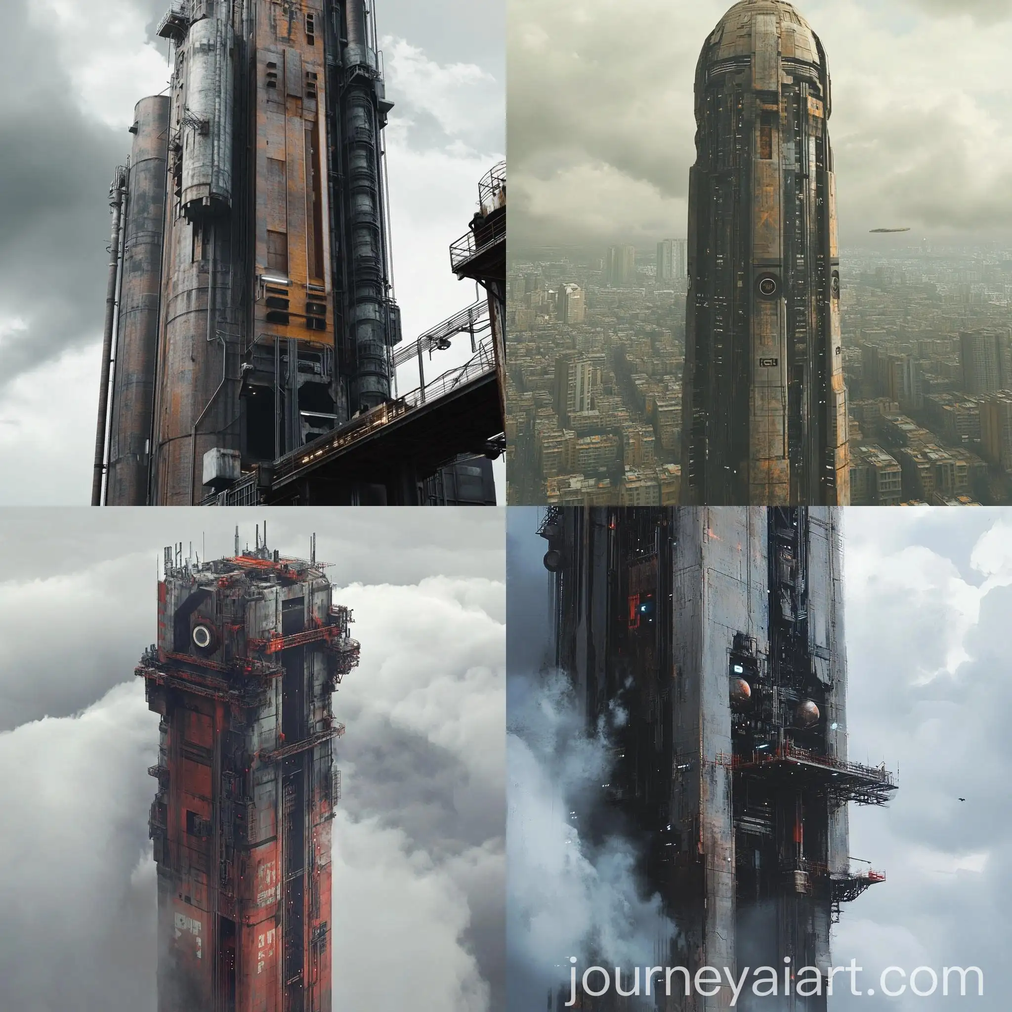 Industrial-Tall-Tower-in-Urban-Landscape