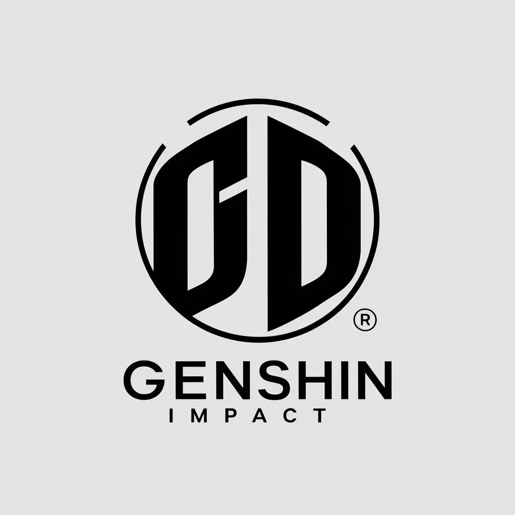 a vector logo design,with the text "DD科", main symbol:Genshin Impact,Moderate,clear background