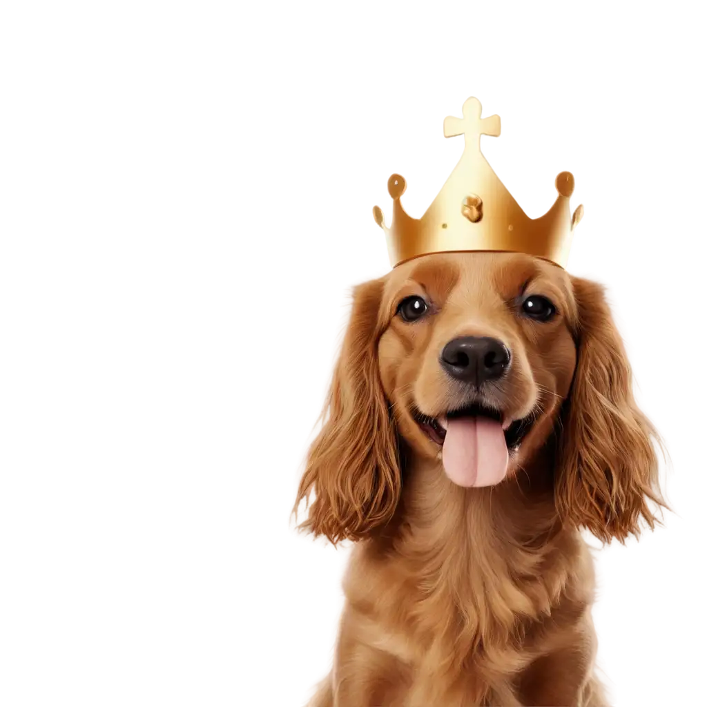 Cartoon-Dog-with-Crown-PNG-Playful-and-Regal-Character-Illustration