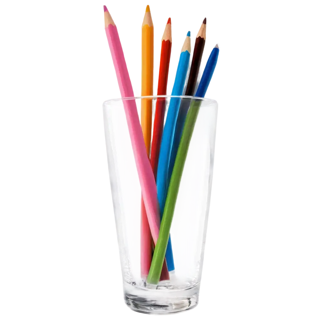 Colored-Pencils-in-a-Small-Glass-PNG-Image-HighQuality-and-Versatile-Art-Asset