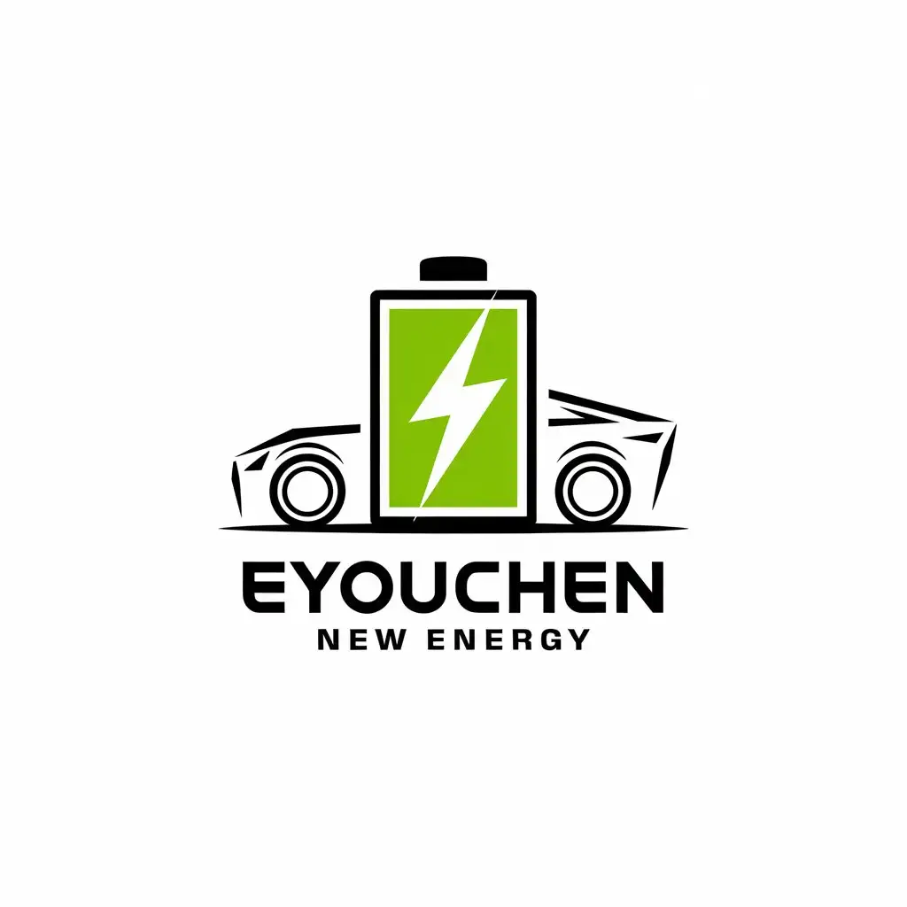 LOGO-Design-For-EyouChen-New-Energy-Minimalistic-Symbol-of-Battery-and-Car-Technology