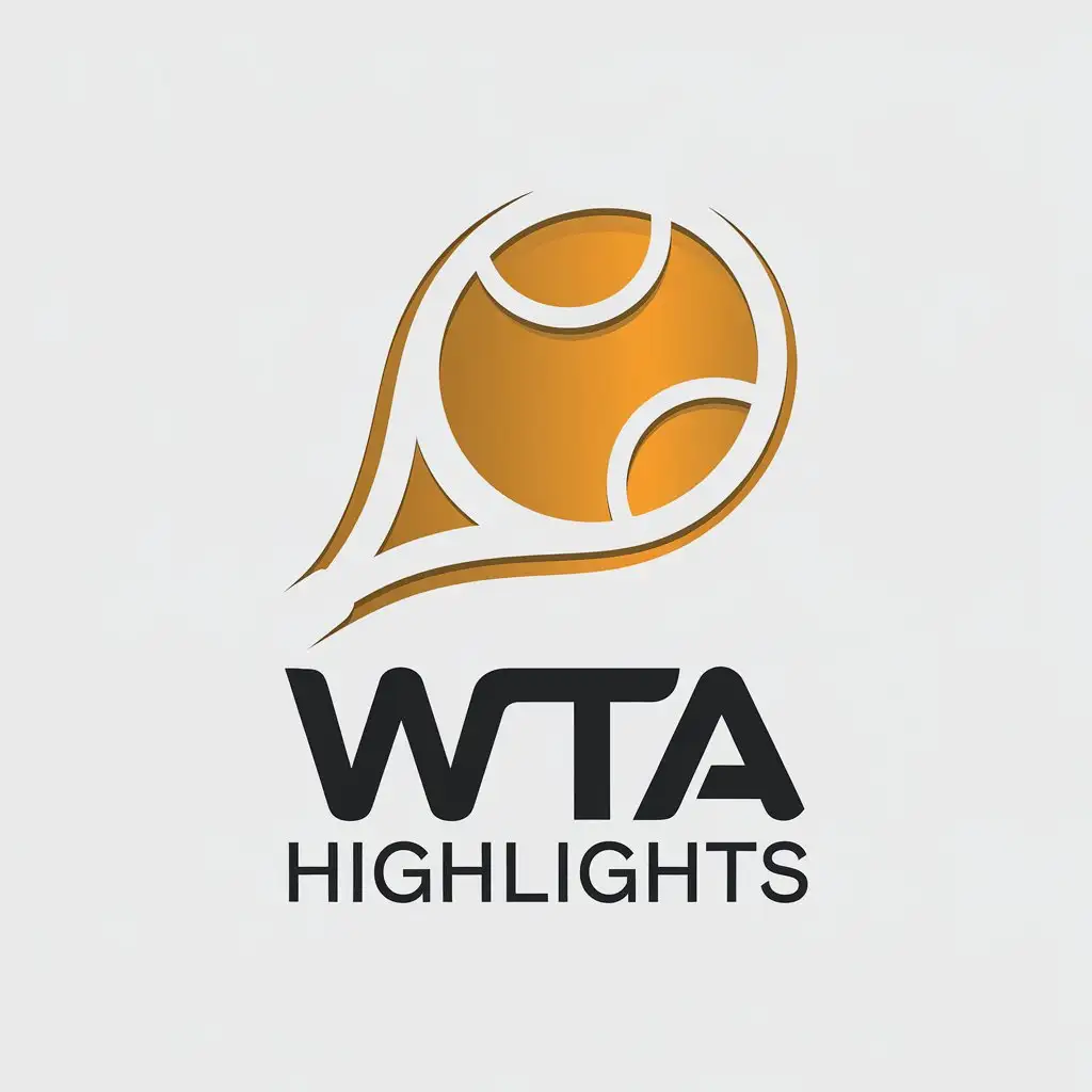 LOGO Design for WTA Highlights Minimalistic and Clean with a Modern Aesthetic