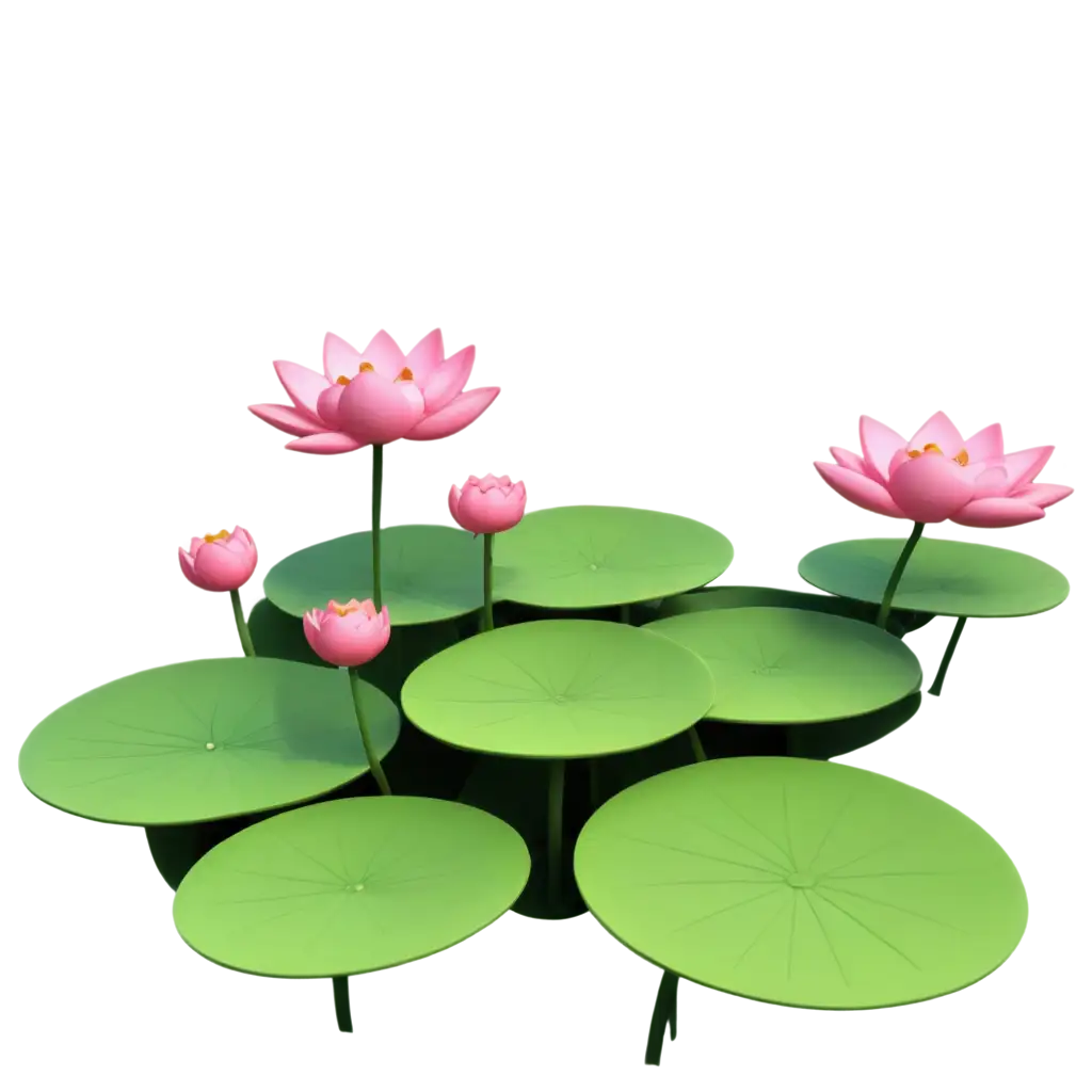 Cartoon-3D-Lotus-PNG-HighQuality-Transparent-Image-for-Creative-Projects