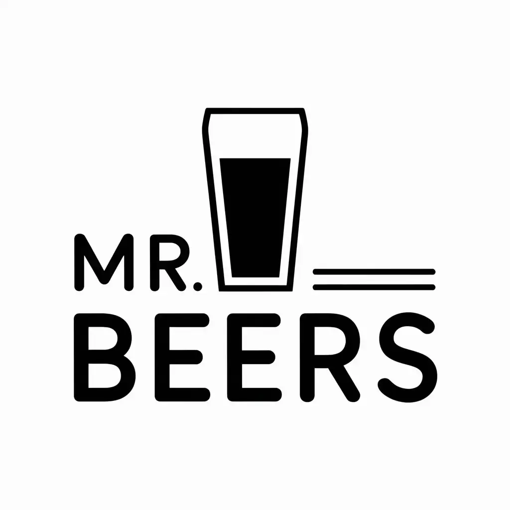 LOGO-Design-For-Mr-Beers-Minimalistic-Beer-Glass-Symbol-on-Clear-Background