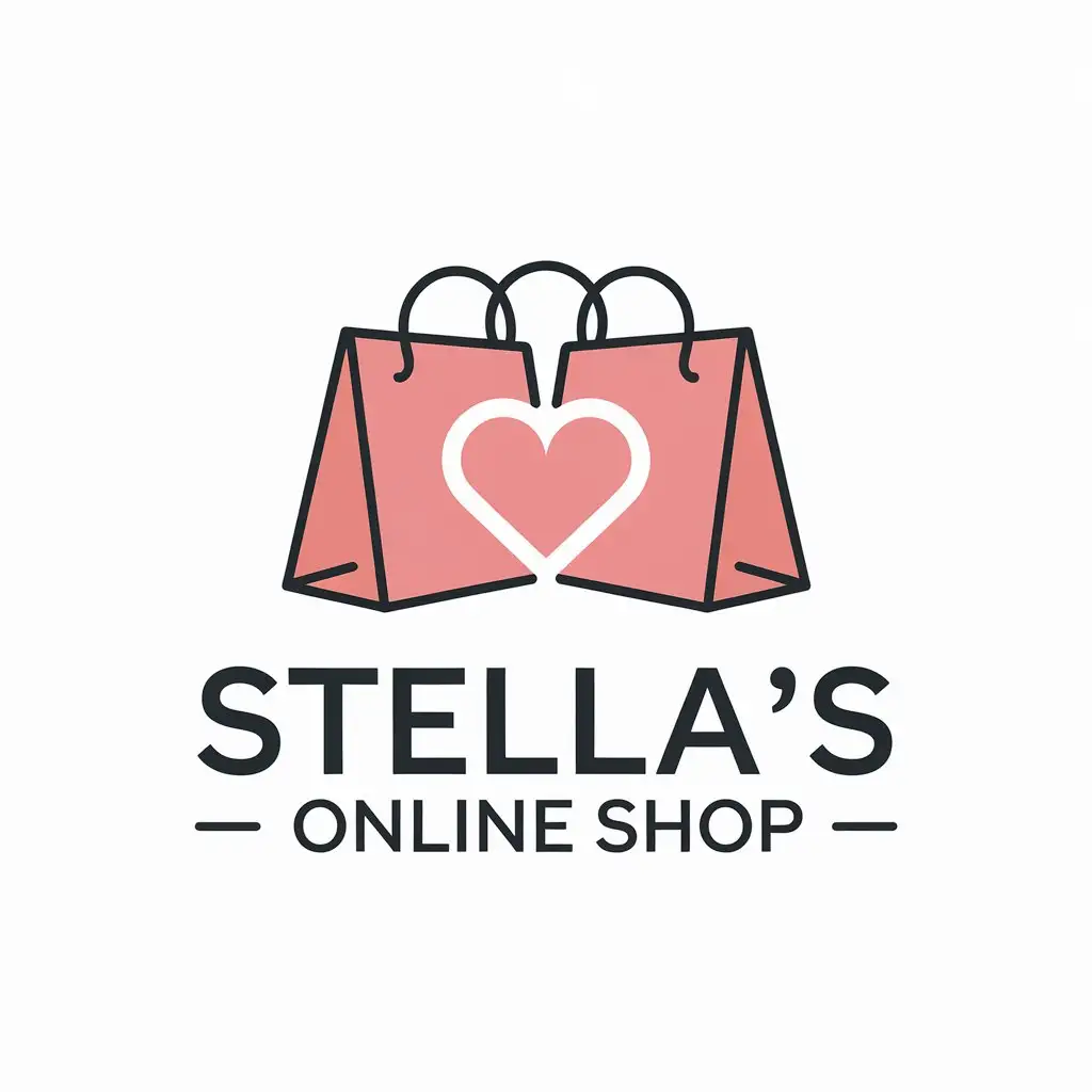 LOGO Design for Stellas Online Shop Shopping Bags with Moderate Style and Clear Background