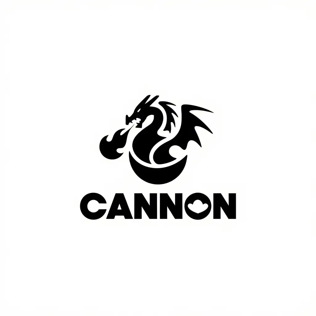 LOGO-Design-for-Cannon-Dragon-Symbol-in-Modern-Entertainment-Theme