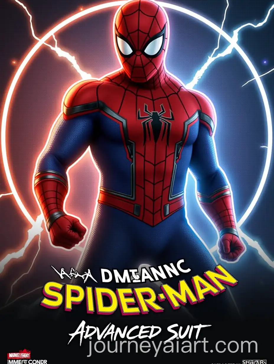 SpiderMan-in-Advanced-Suit-with-Stark-MCU-Features-Poster