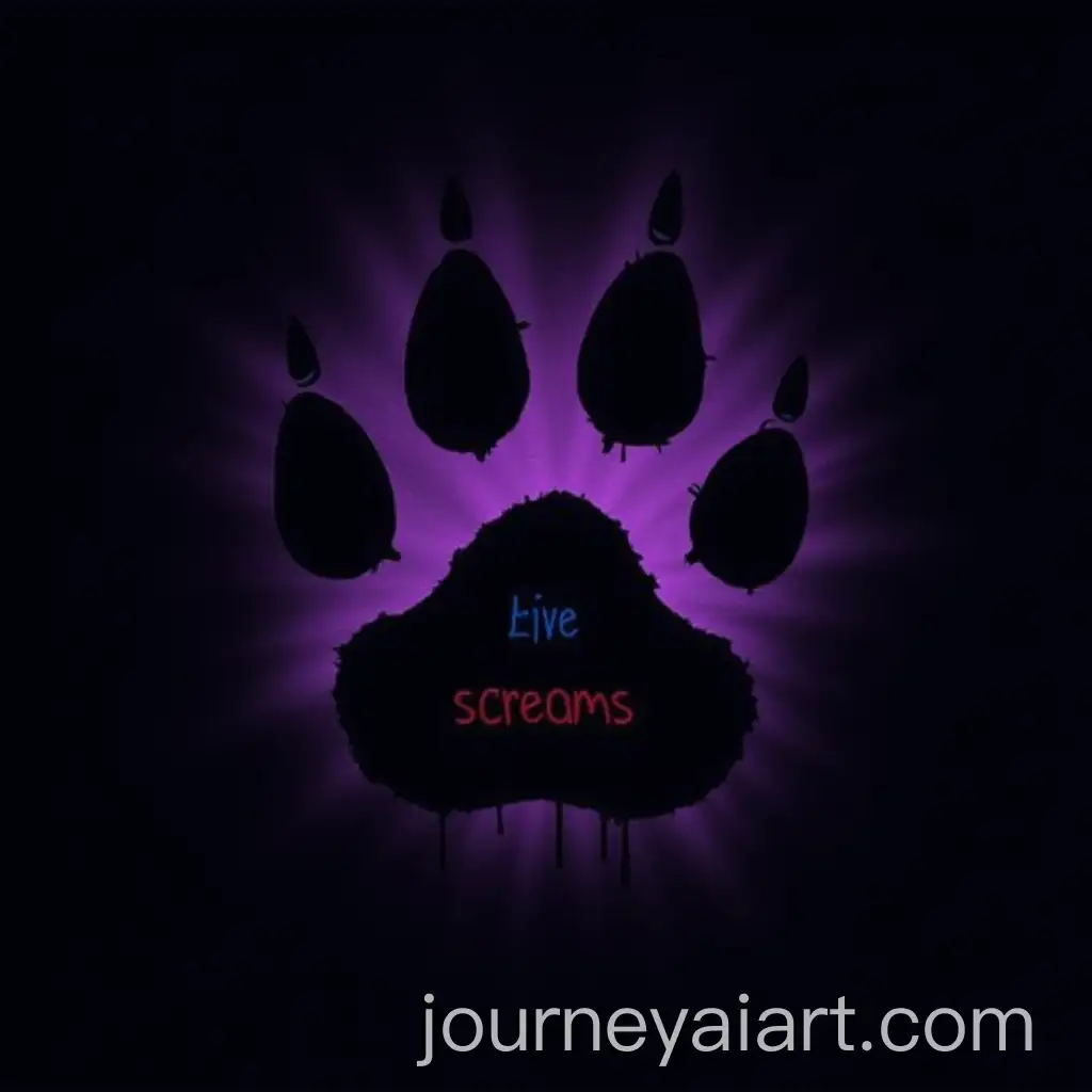 Mystical-Velvet-Screams-LogoAI-Image-Prompt-Expansion-with-Sharp-Cat-Paw-and-Multicolored-Text
