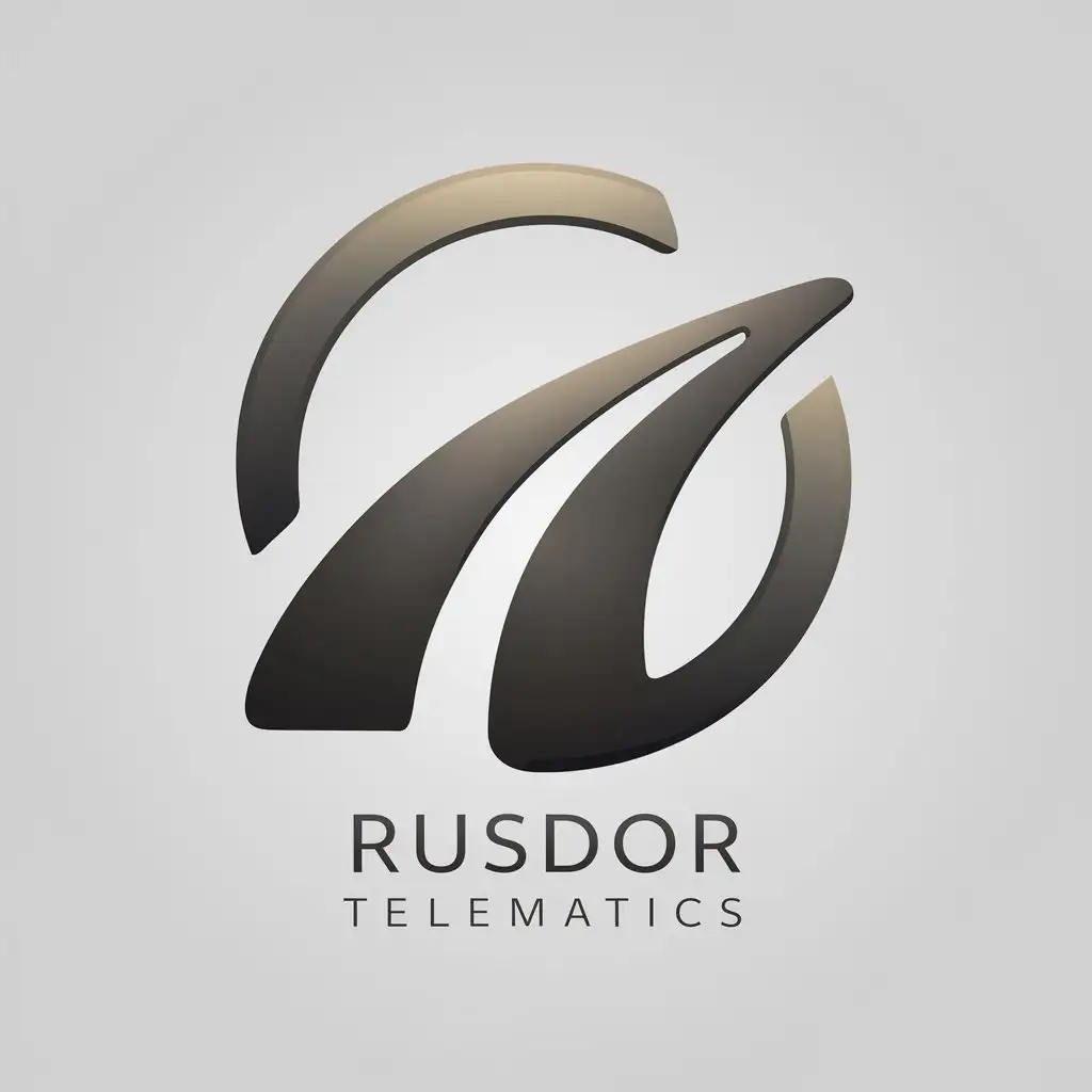 a logo design,with the text "RusDor Telematics", main symbol:Toll roads,Moderate,be used in Technology industry,clear background