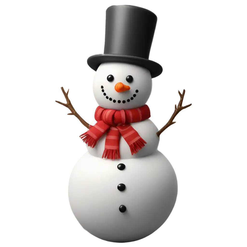 HighQuality-Snowman-Christmas-Decoration-PNG-with-Smooth-Lighting