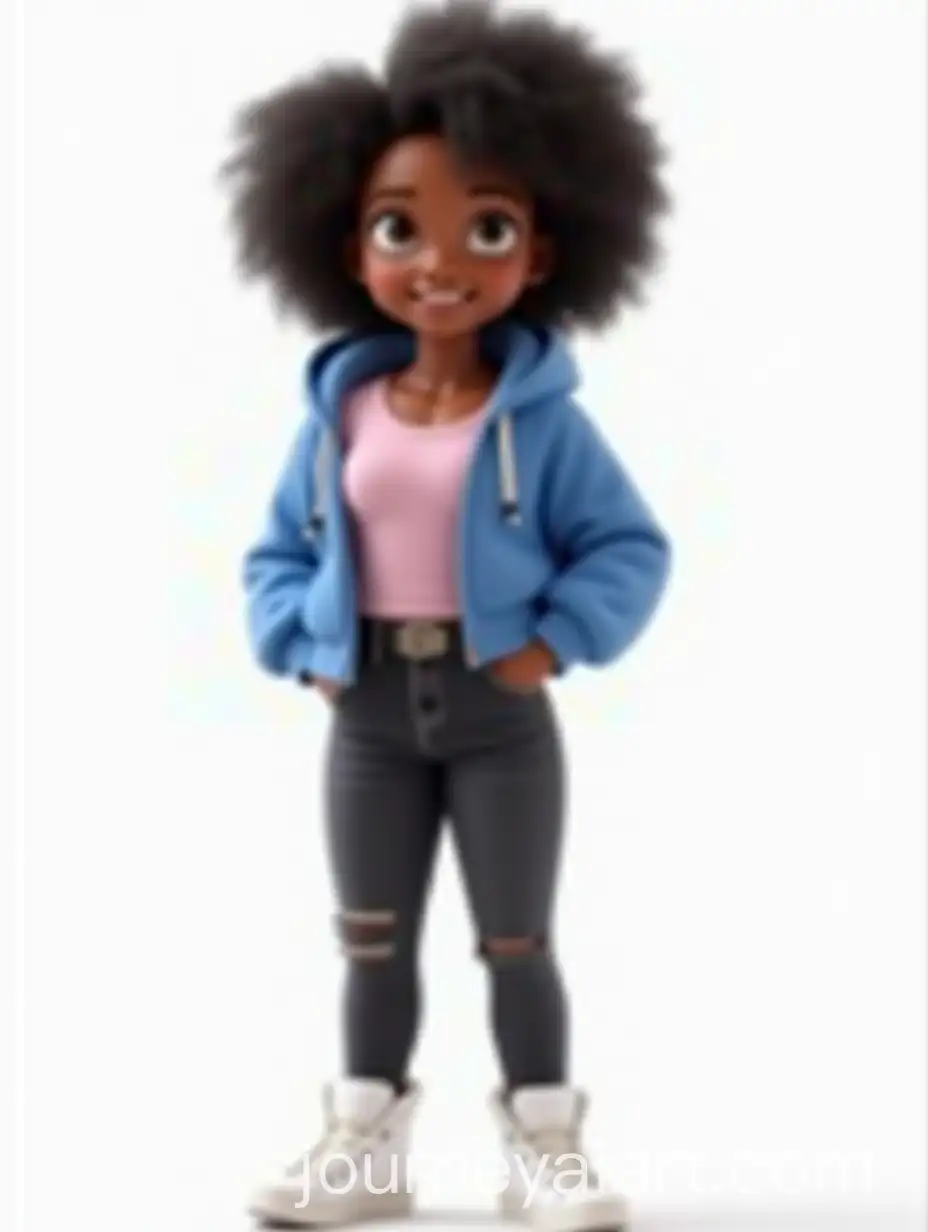 African-American-Woman-in-Casual-Blue-Hoodie-and-Jeans-3D-Pixar-Style