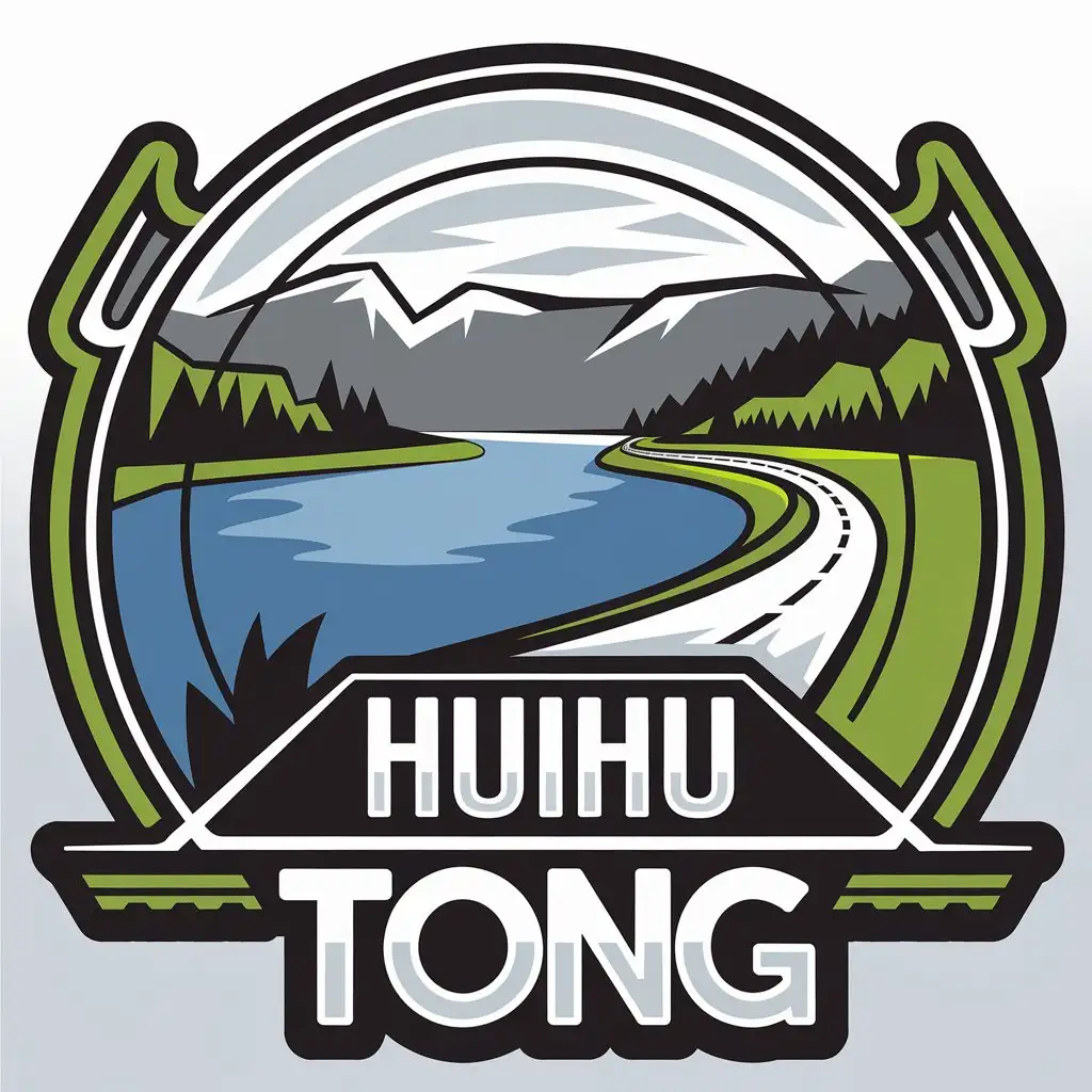 LOGO-Design-for-Huhu-Tong-Serene-Lake-and-Highway-with-a-Modern-Aesthetic