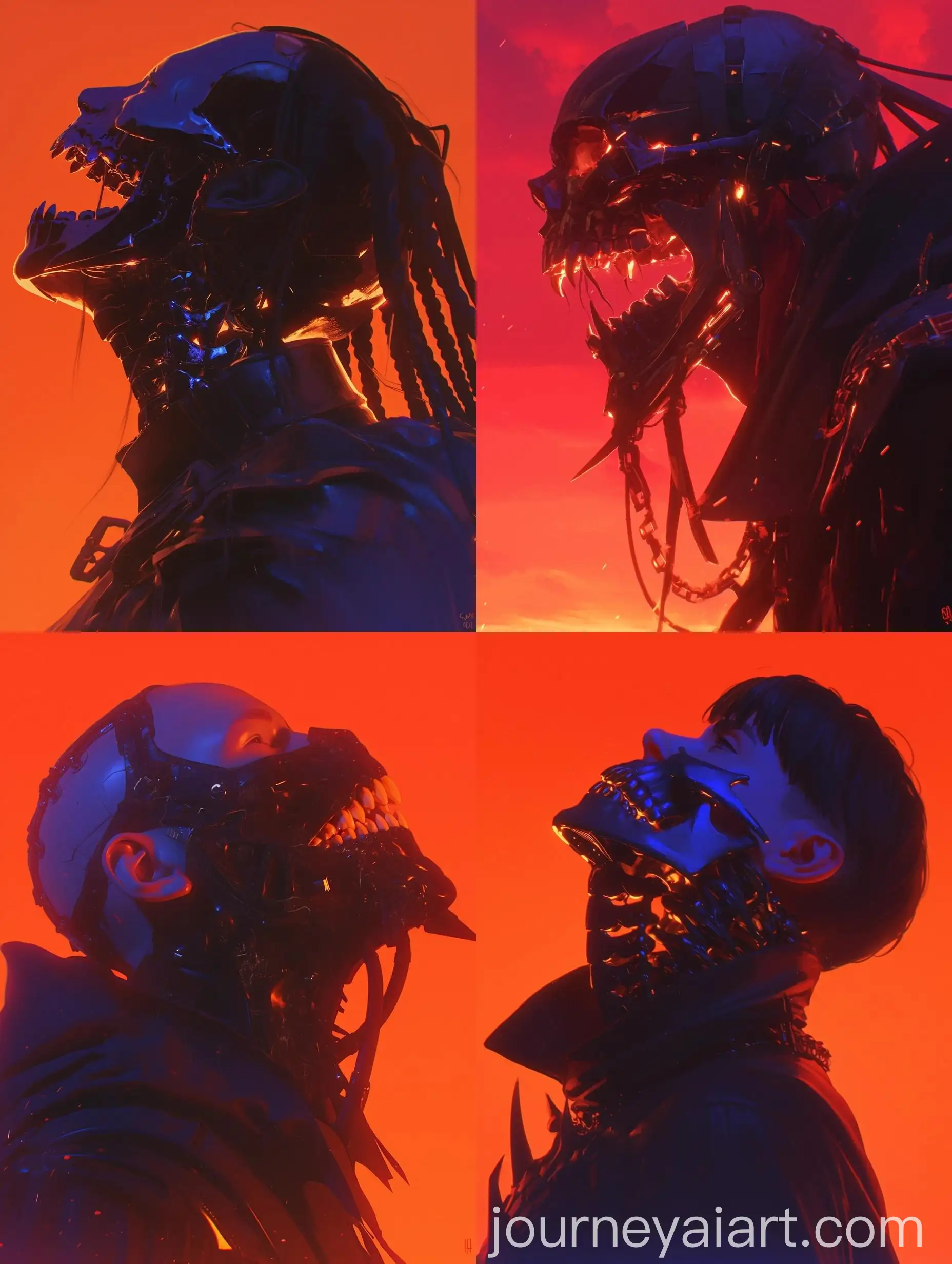 Cyberpunk-Man-with-Metallic-Blue-ExoSkeleton-Mask