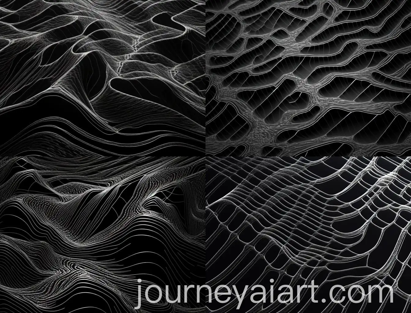 Abstract-Topographic-Map-with-Reflective-Metallic-Lines-on-Lustre-Black