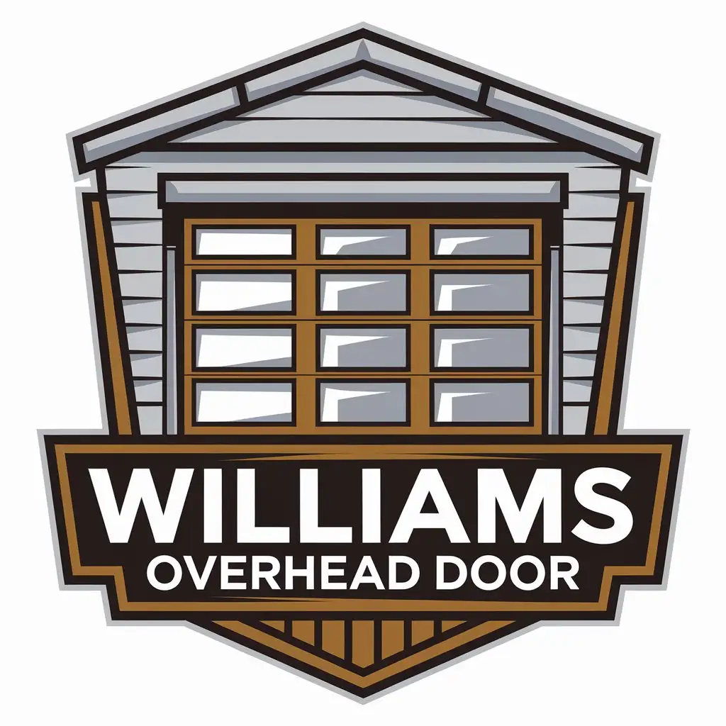 LOGO Design for Williams Overhead Door Vector Garage Door Symbol for Construction Industry