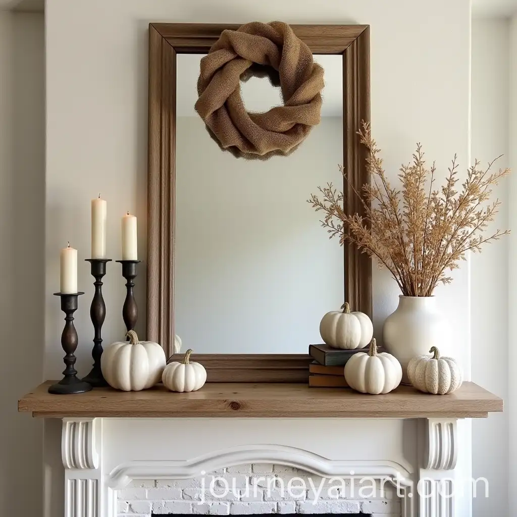 Rustic-Fall-Mantel-Decor-Neutral-Tones-and-Vintage-Accents