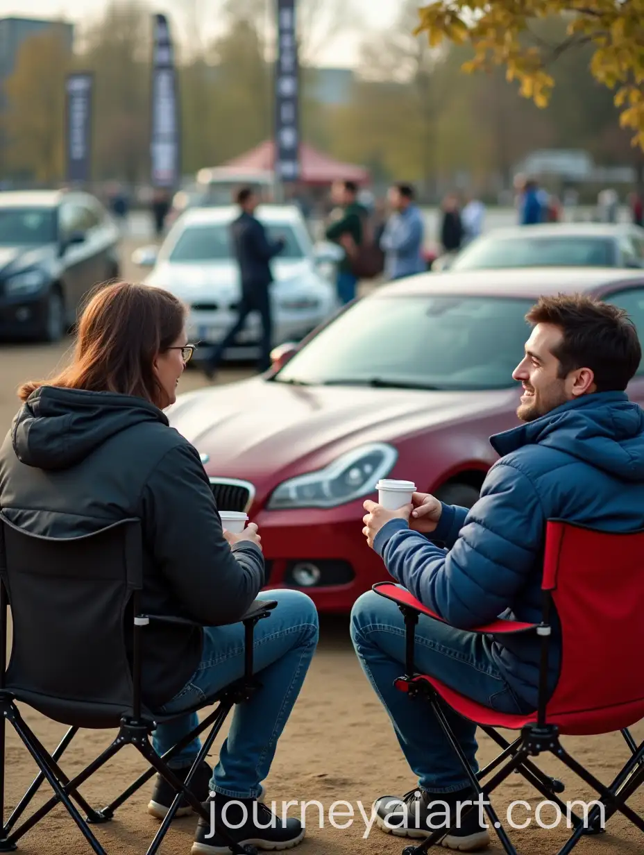 BMW-Car-Enthusiasts-Socializing-Over-Coffee-at-Meetup-Event