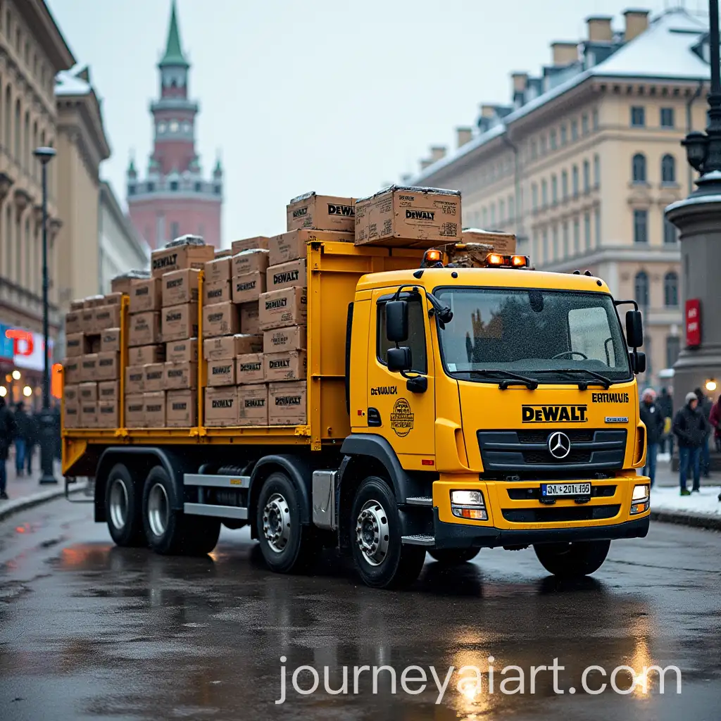 DEWALT-Tools-Black-Friday-Sale-in-Moscows-Red-Square-with-Trucks-and-Tools