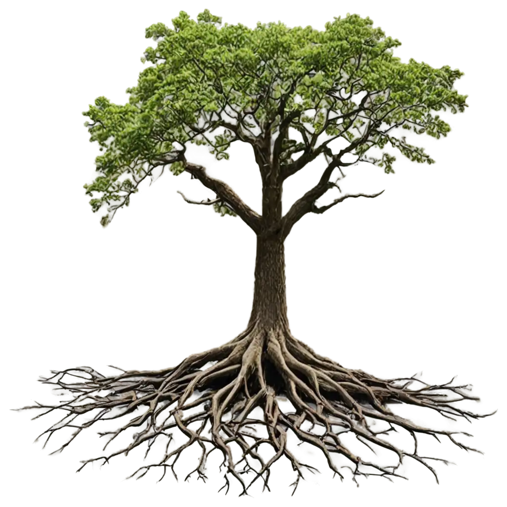 Tree-with-Widespread-Roots-PNG-A-Symbol-of-Bond-and-Unity-in-HighQuality-Format