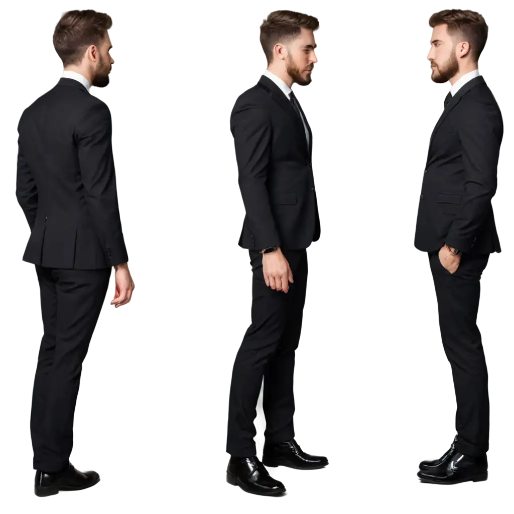 HighQuality-PNG-Image-of-a-Man-in-Black-Suit-and-Shoes-4-Angles-Perspective