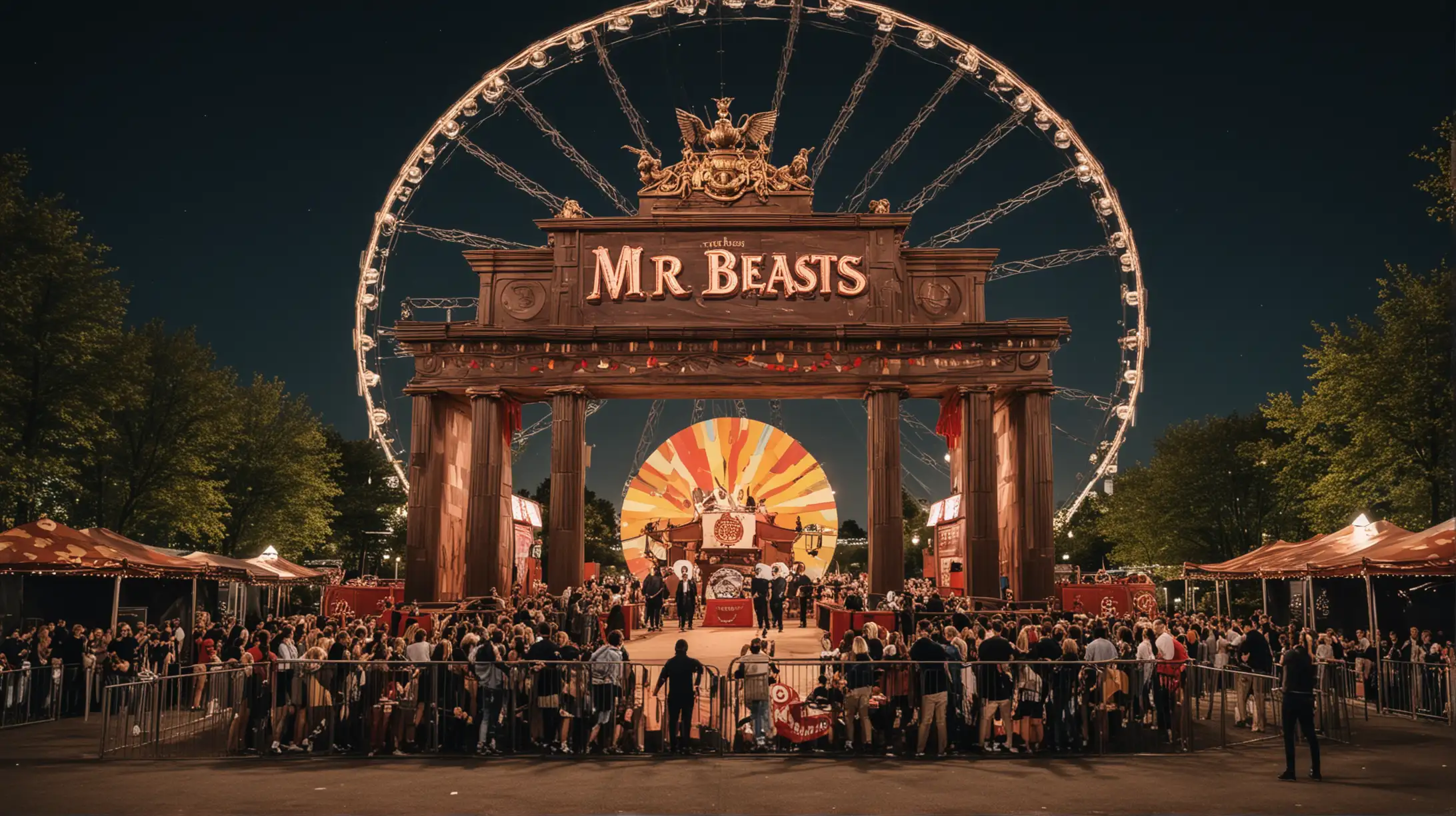 Feastables Launch Event at Spreebogenpark Brandenburg Gate in Chocolate Style