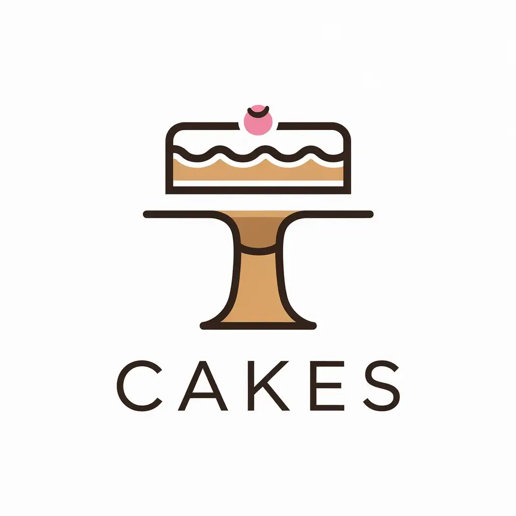 LOGO-Design-For-Cakes-Elegant-Cake-Stand-with-Letter-T-Incorporation