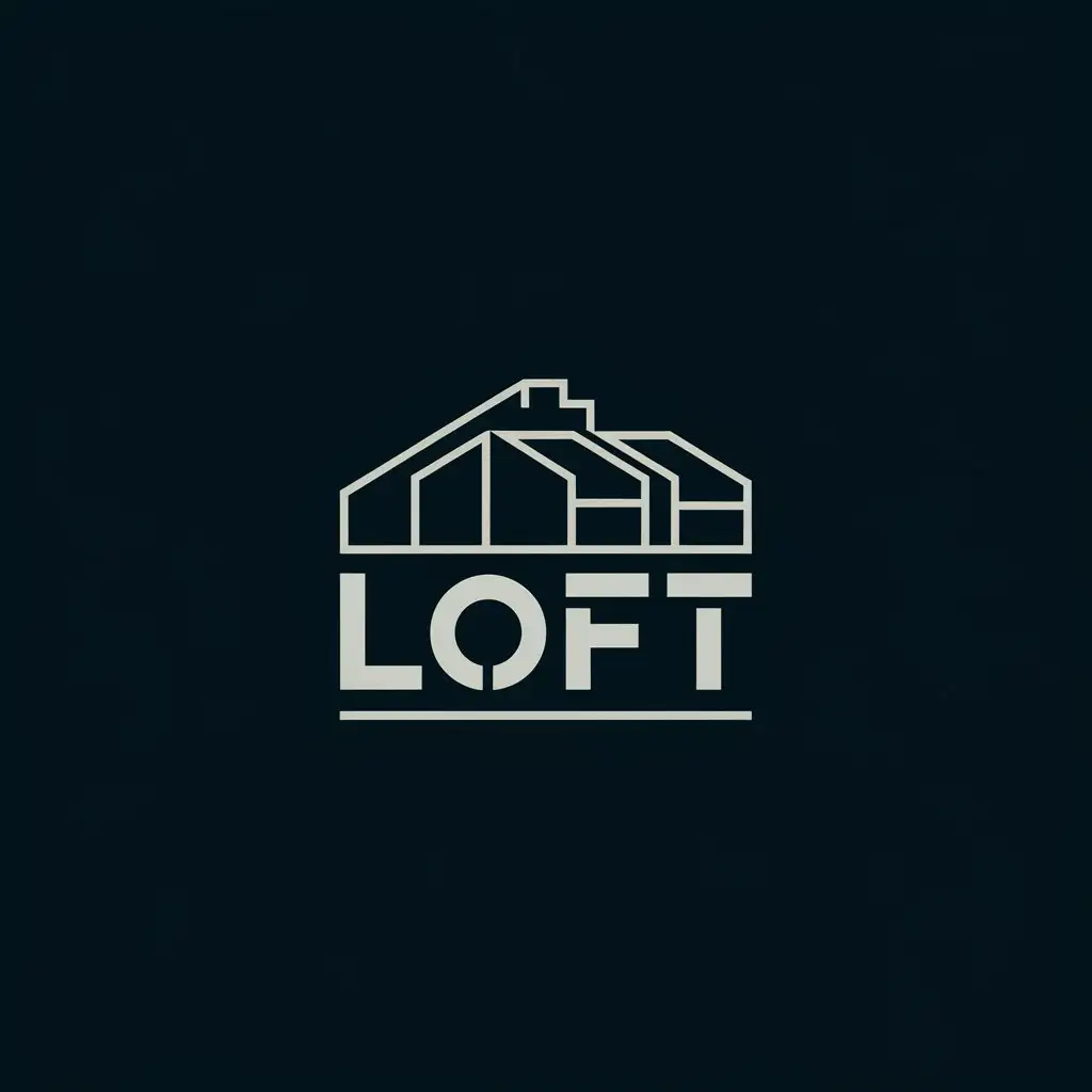 LOGO Design For Loft Minimalist White Logo for Furniture Production in Loft Style