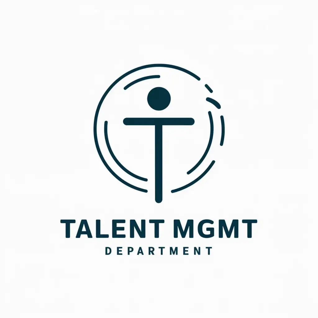 a vector logo design,with the text "talent mgmt department", main symbol:talent,Minimalistic,clear background