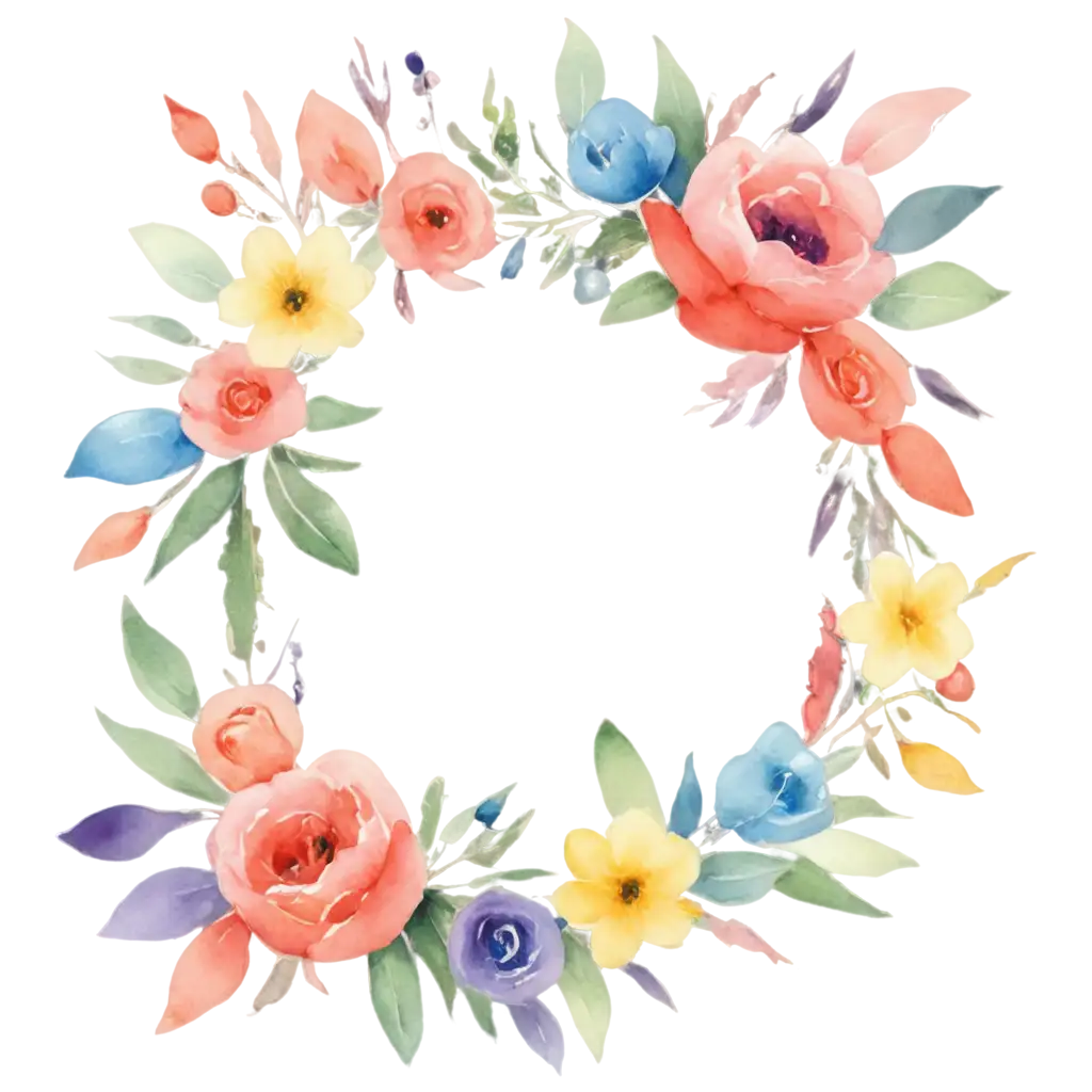 Colorful-Watercolor-Floral-Bouquet-PNG-with-Transparent-Background-Perfect-for-Design-Projects