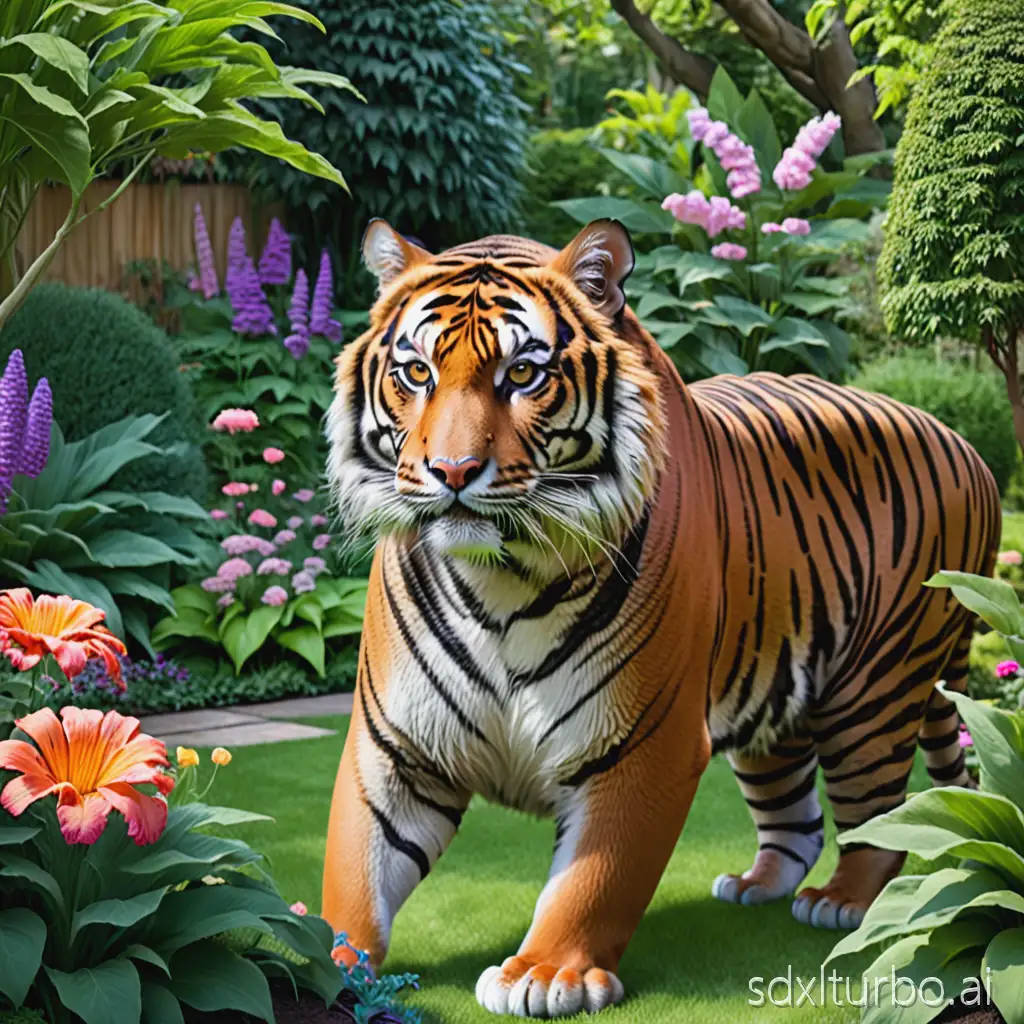 tiger in the garden