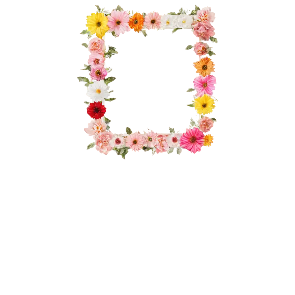 Flower-Frame-PNG-Image-for-Elegant-Design-Projects