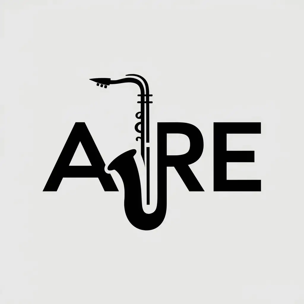 LOGO Design For Aire Minimalistic Saxophone Vector Logo Design