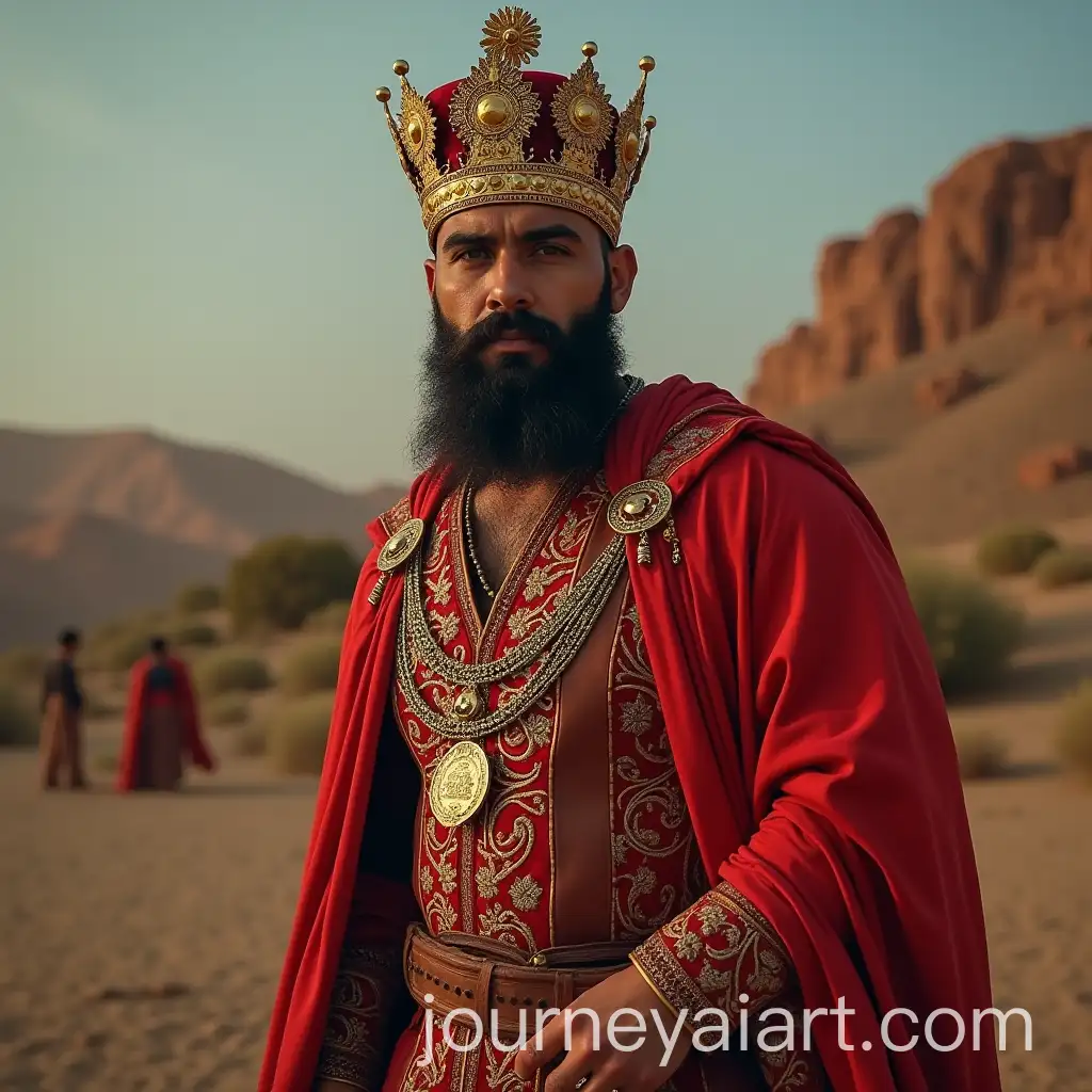 Majestic-Portrait-of-the-King-of-Morocco-in-Traditional-Royal-Attire