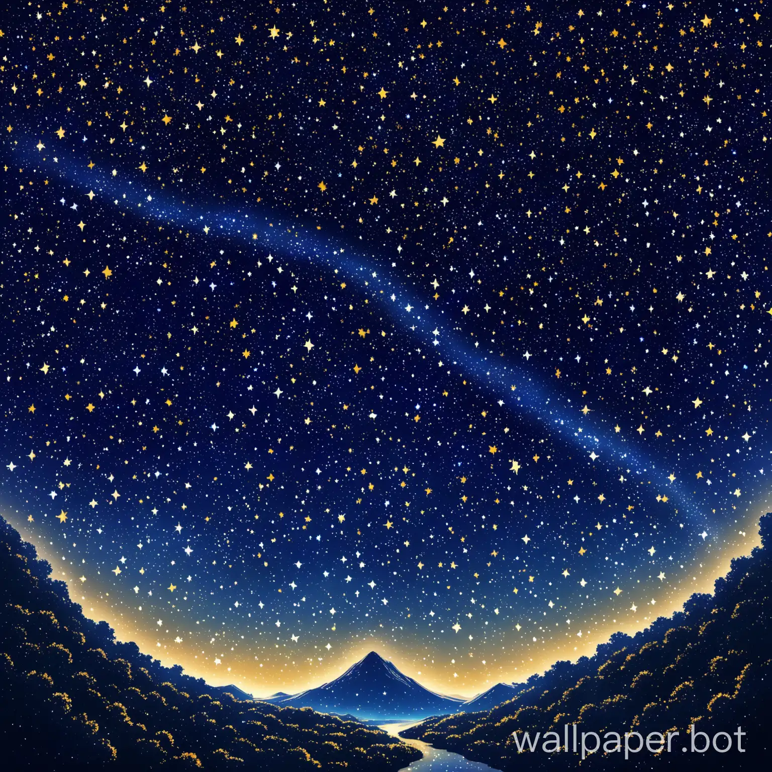 flowing starry sky