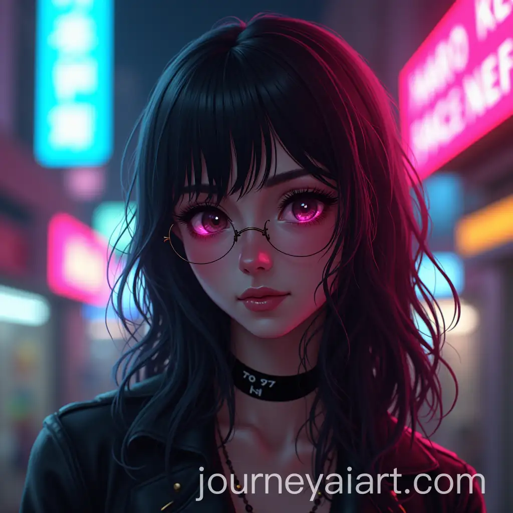 Cyberpunk-Portrait-of-a-Girl-with-Futuristic-Style-and-Neon-Lighting