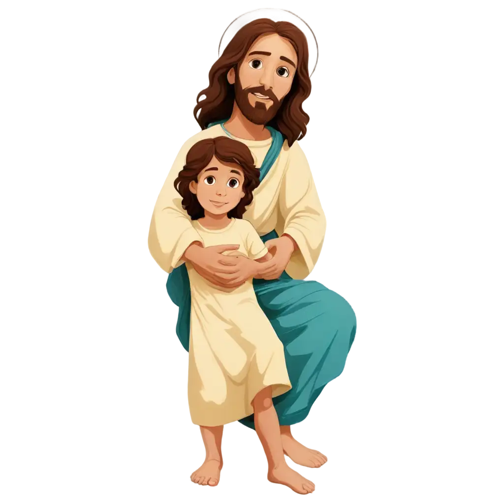 HighQuality-PNG-Image-of-Jesus-and-a-Child-for-Coloring-Book