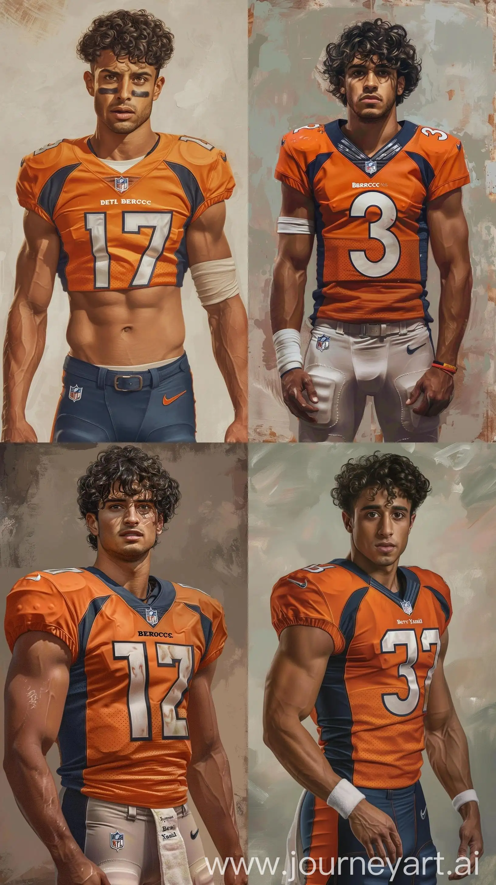 Young-NFL-Quarterback-from-India-Denver-Broncos-FullBody-Illustration