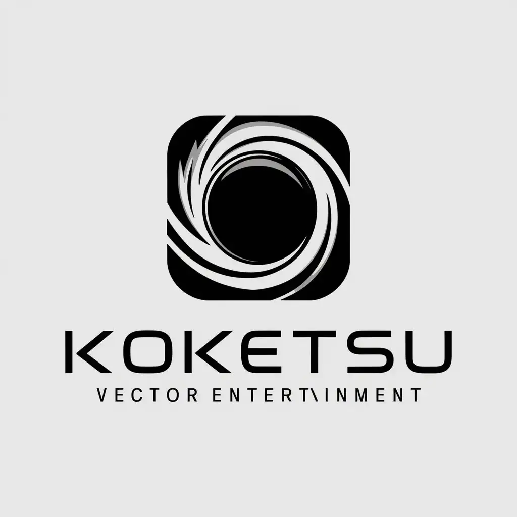 LOGO Design for Koketsu Manga App with Black Hole Theme for Entertainment Industry