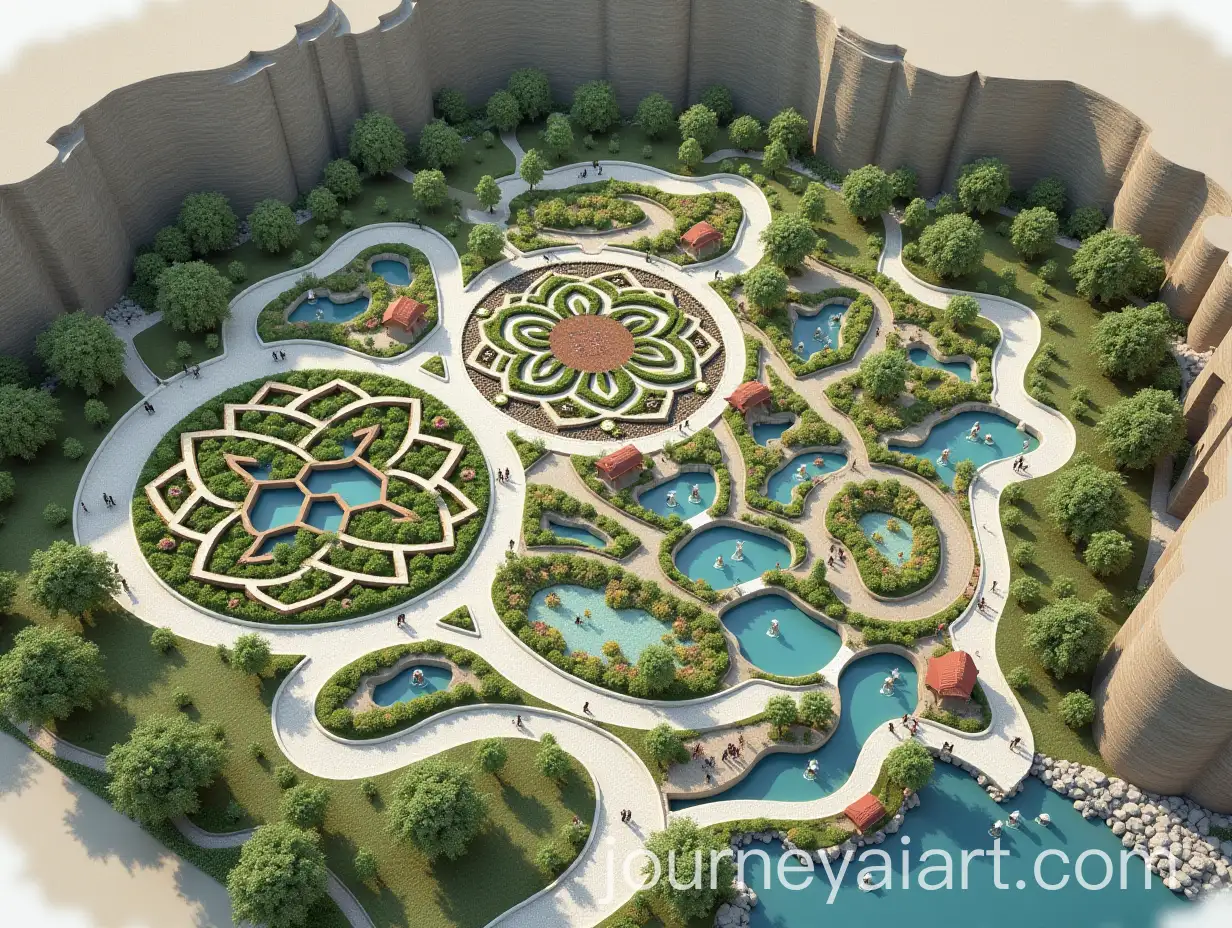 TopDown-EcoPark-Design-Inspired-by-Traditional-Turkmen-Ornaments