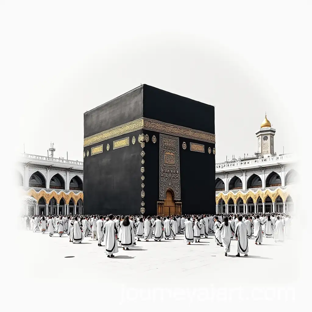 Kabah-in-Mecca-Rendered-in-Ink