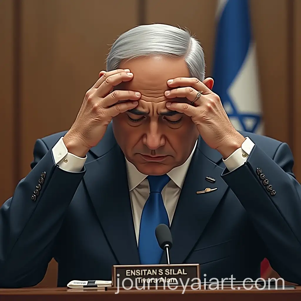 Emotional-Depiction-of-Netanyahu-in-Tears