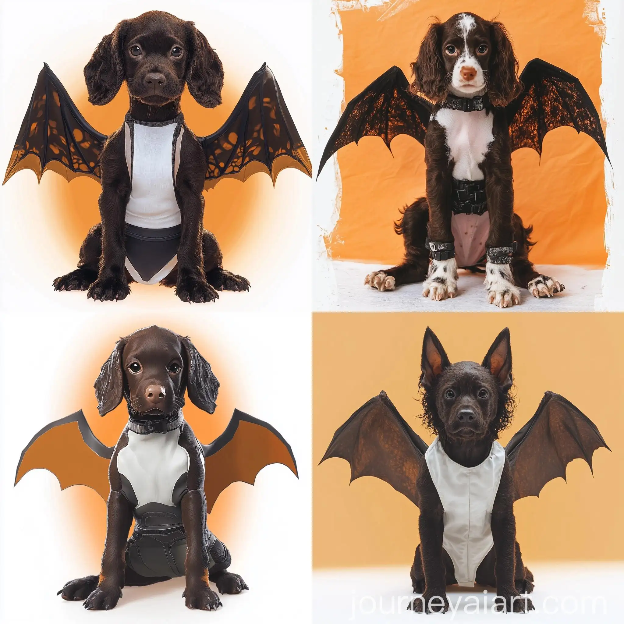 Person-Wearing-Bat-Wings-Costume-on-Orange-Background