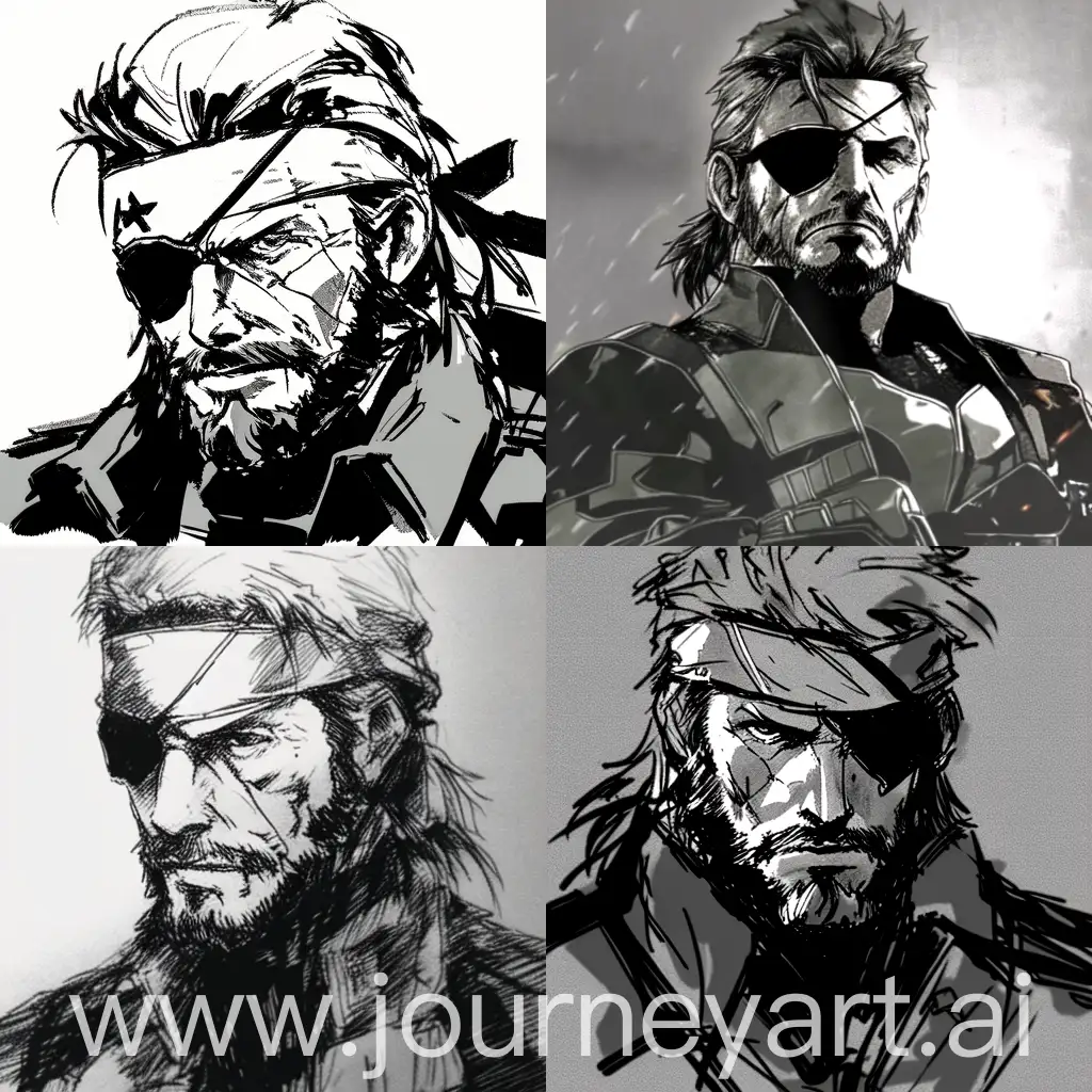 Big-Boss-Metal-Gear-Solid-5-in-MGS-2-Sketch-Mod-Niji-4-AR-11-No-41571