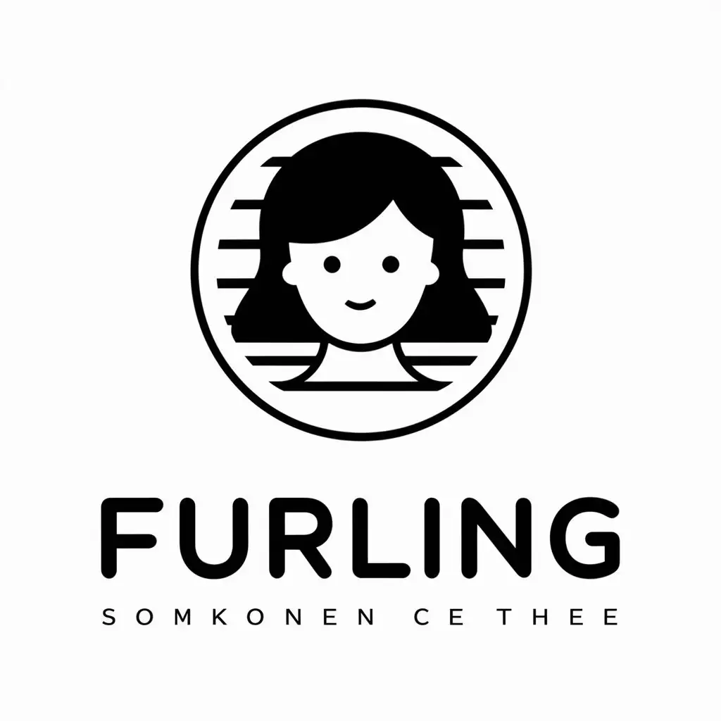 LOGO-Design-for-Furling-Girl-with-Swiss-Roll-Theme-on-Clear-Background