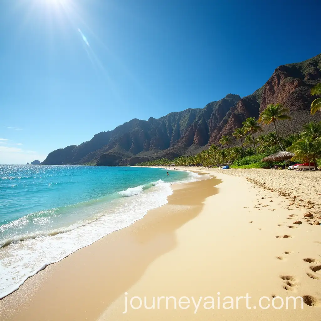 Realistic-Hawaii-Beach-Scene-at-Sunset