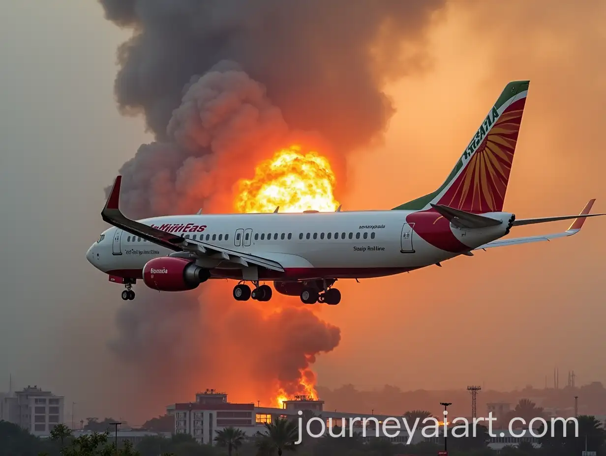 Indian-Airlines-Boeing-737AI-Image-Prompt-Expansion-Crash-Explosion-in-Ahmedabad-Gujarat-India