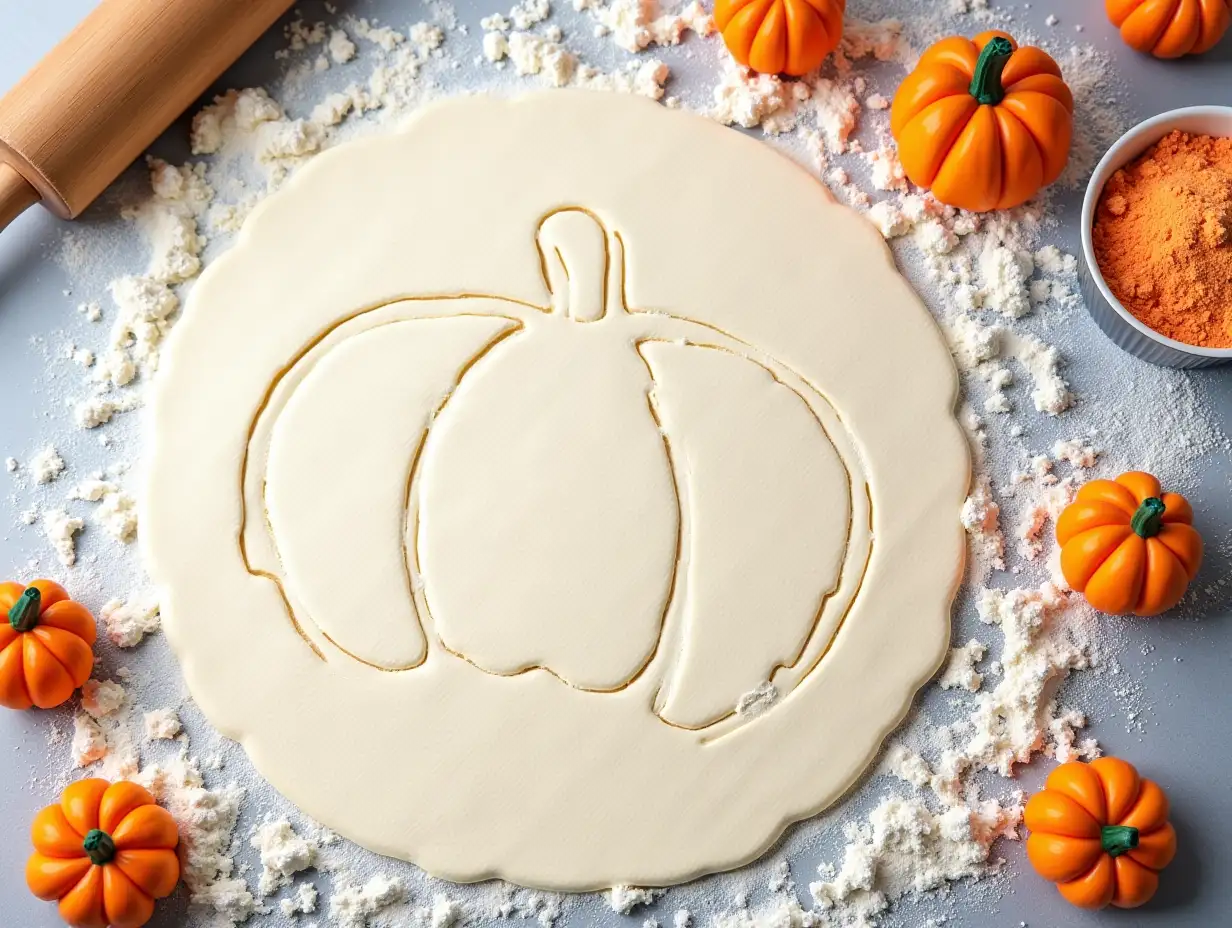 Spooky-Halloween-Themed-Cakes-and-Cooking-on-Flour-Background