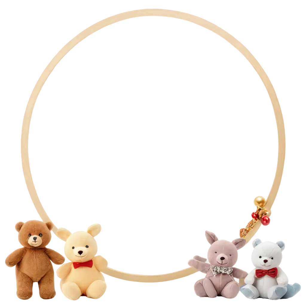 Elegant-Childrens-Toy-Frame-PNG-CircleShaped-Design-with-Playful-Refined-Elements